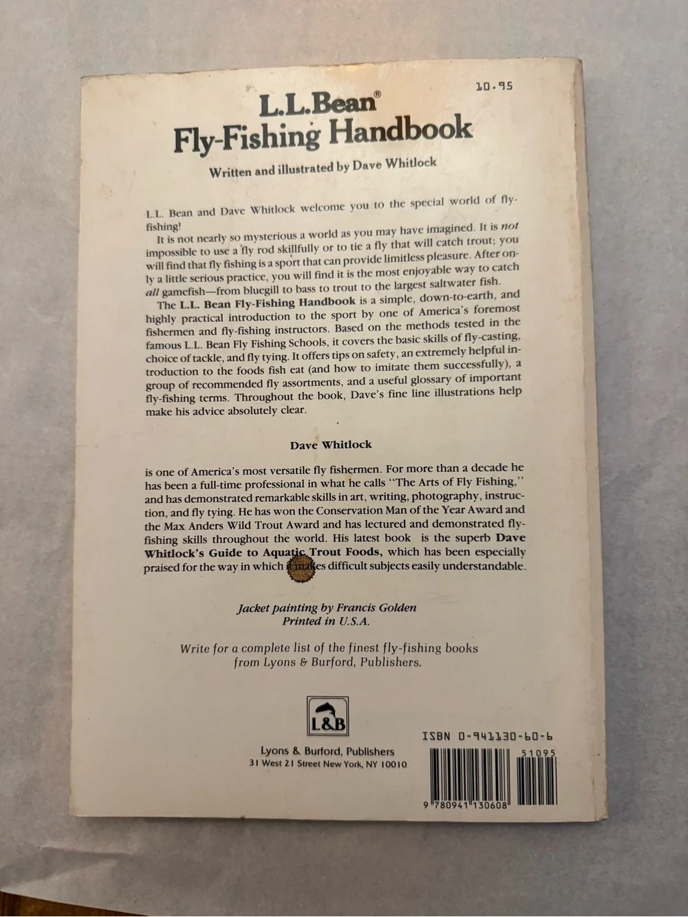 L.L. Bean Fly-Fishing Handbook — Dave Whitlock Vintage